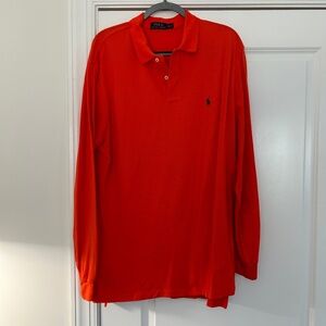 Polo Ralph Lauren Men's Long Sleeve Polo Top/Orange